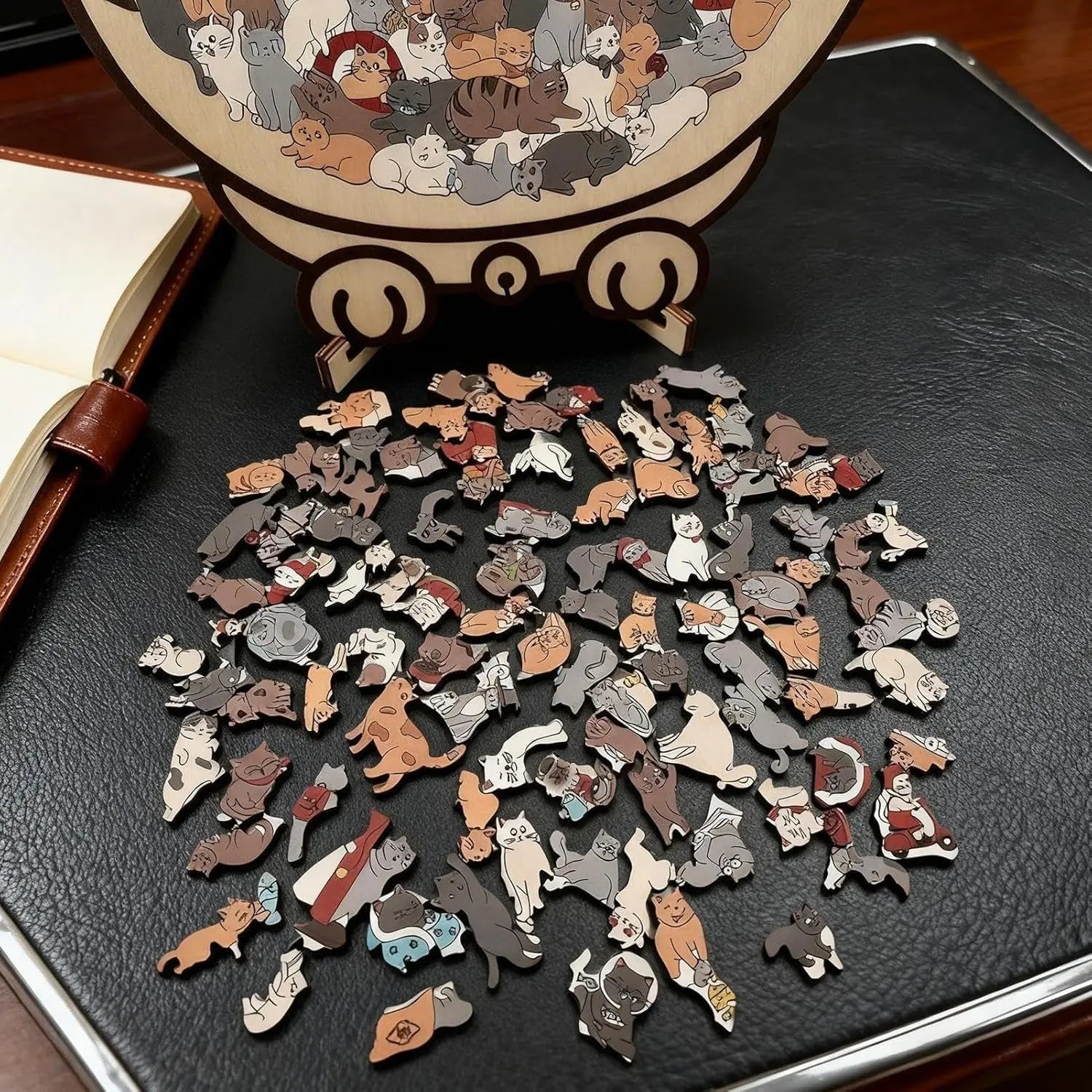 Holzpuzzle Katze | 135 Teile voller Kunst, Präzision & Entspannung Mivoza Deutschland