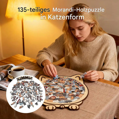 Holzpuzzle Katze | 135 Teile voller Kunst, Präzision & Entspannung Mivoza Deutschland