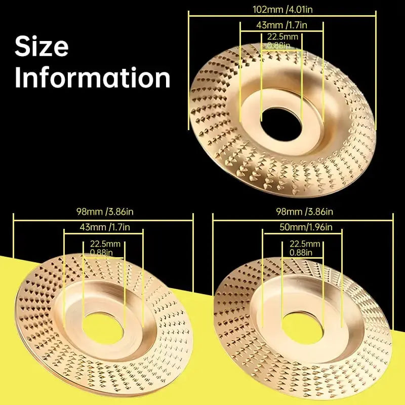 Industrie-Qualitäts 3-teiliges professionelles Schleifscheiben-Set für die Holzbearbeitung Zorenza
