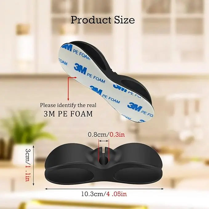 Kabelhalter Küche | Flexibler Silikongummi, 12 Stück Zorenza