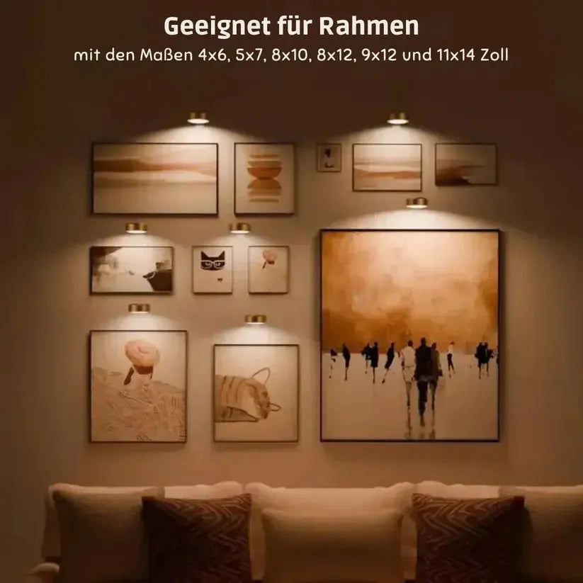 Kabellose LED-Bilderleuchte – Elegantes Licht für Kunst & Dekoration Zorenza