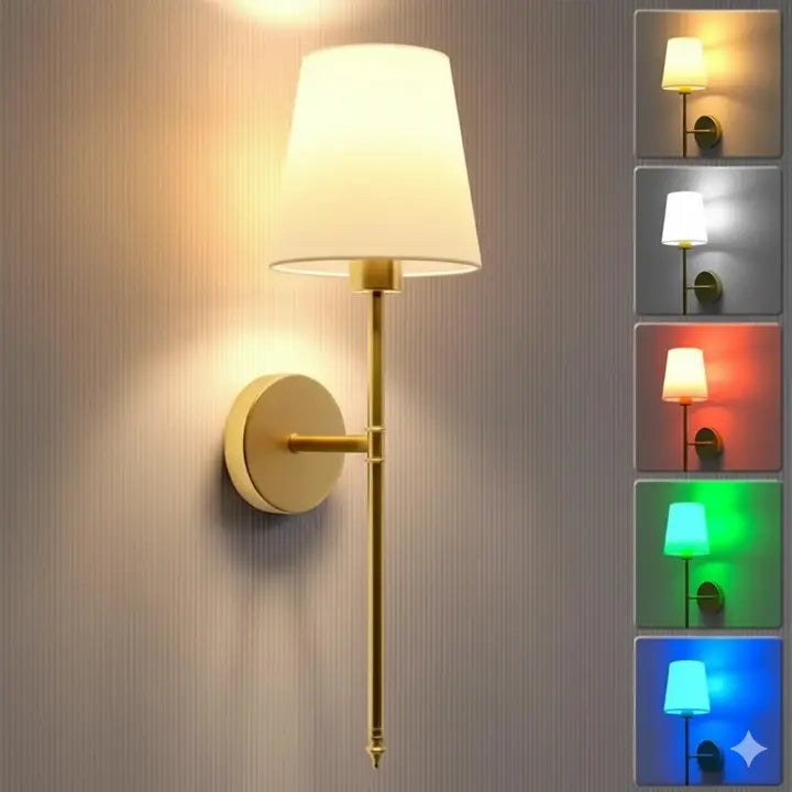 Kabellose Wandleuchte | Elegantes Metall & warmes Licht Zorenza