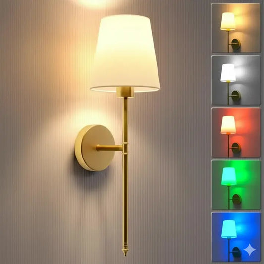 Kabellose Wandleuchte | Elegantes Metall & warmes Licht Zorenza