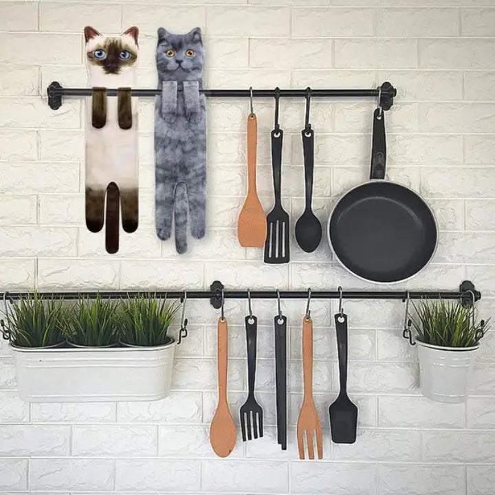 Katzen-Motiv-Handtuch