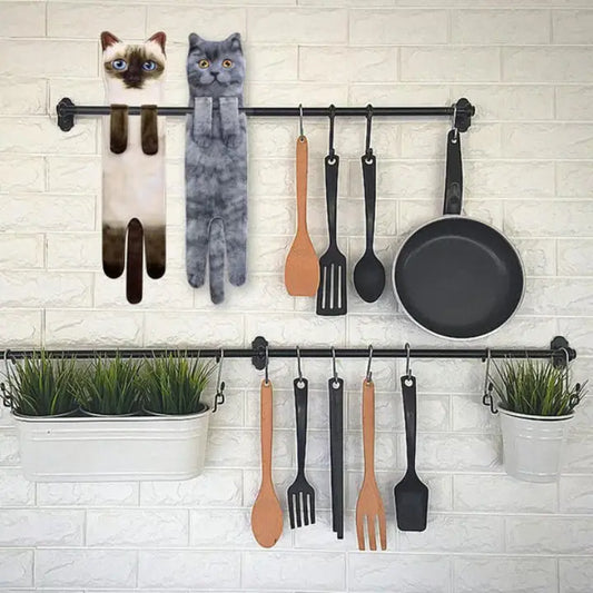 Katzen-Motiv-Handtuch