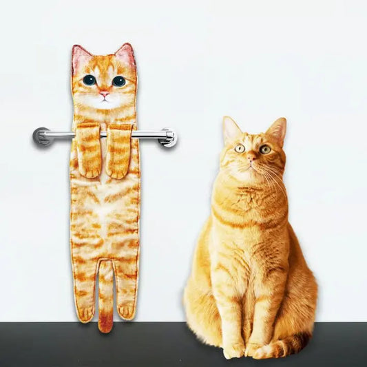 Katzen-Motiv-Handtuch
