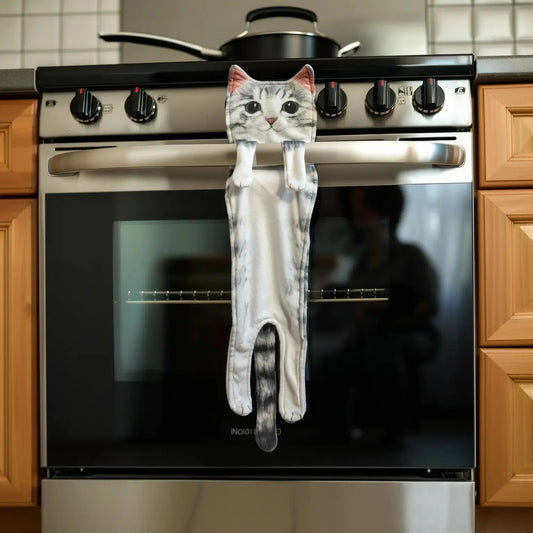 Katzen-Motiv-Handtuch – Weich, schön & sofort nutzbar