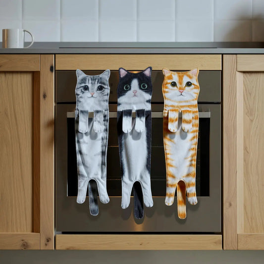 Katzen-Motiv-Handtuch – Weich, schön & sofort nutzbar