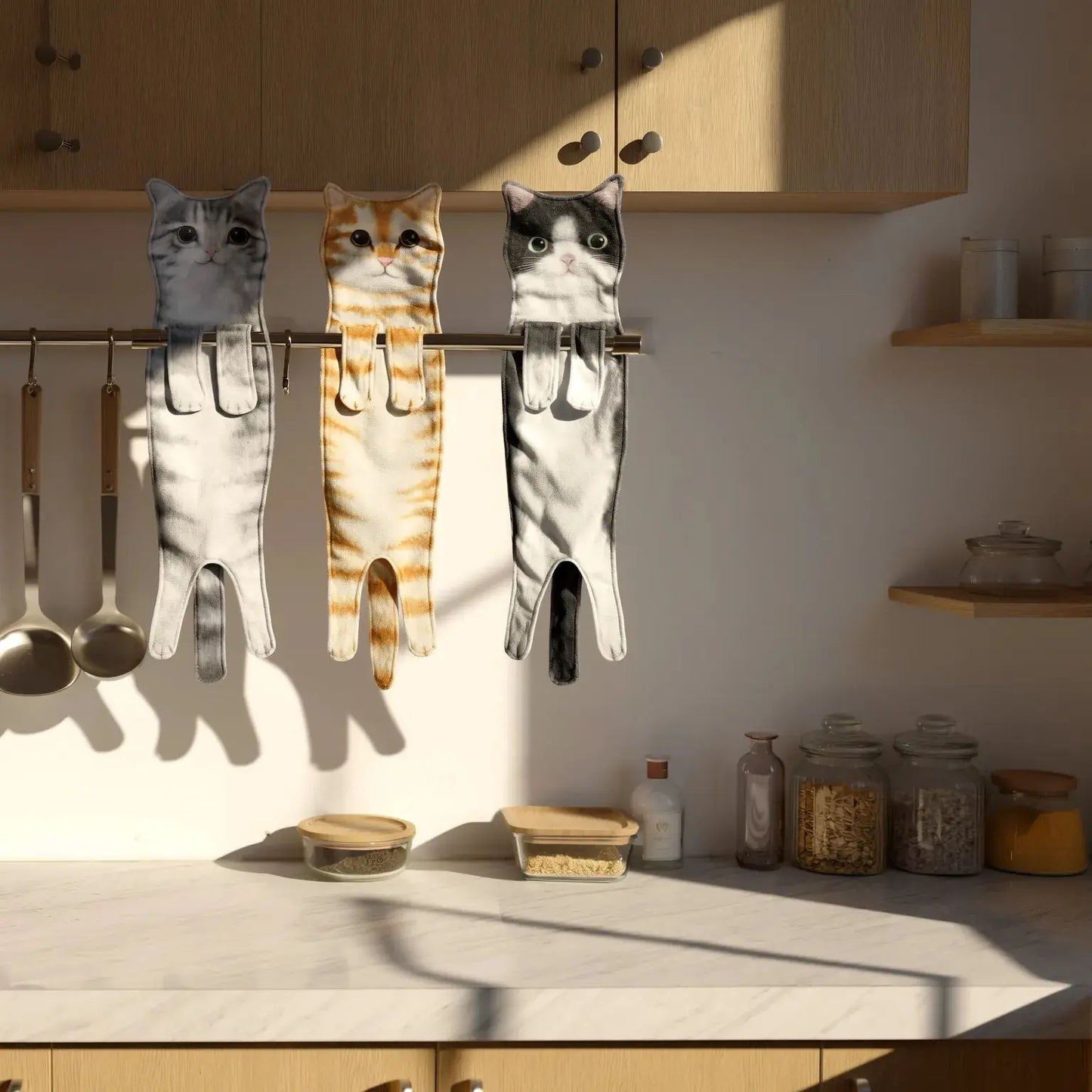 Katzen-Motiv-Handtuch – Weich, schön & sofort nutzbar