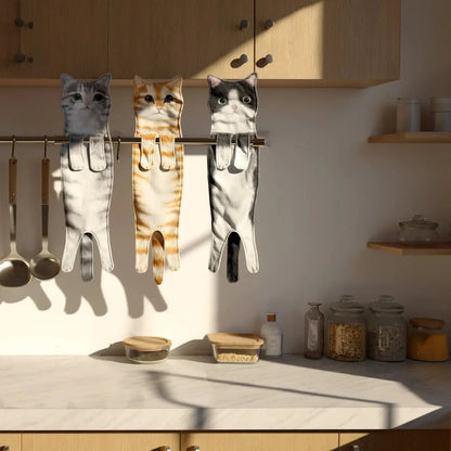 Katzen-Motiv-Handtuch – Weich, schön & sofort nutzbar