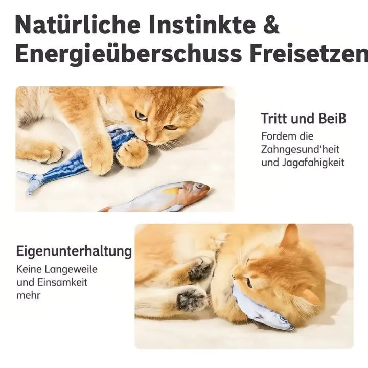 Katzenspielzeug Fisch mit Bewegungssensor – 3er-Set Zorenza