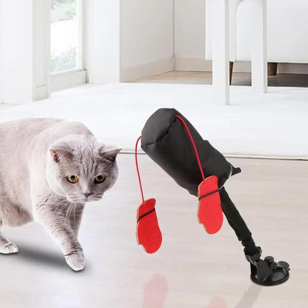 Katzenspielzeug mit Feder & Saugnapf – Fördert Jagdinstinkt & Bewegung Zorenza