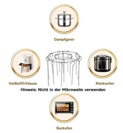 Kebab-Grill für Heißluftfritteusen – Gleichmäßiges Garen & BBQ-Genuss Zorenza