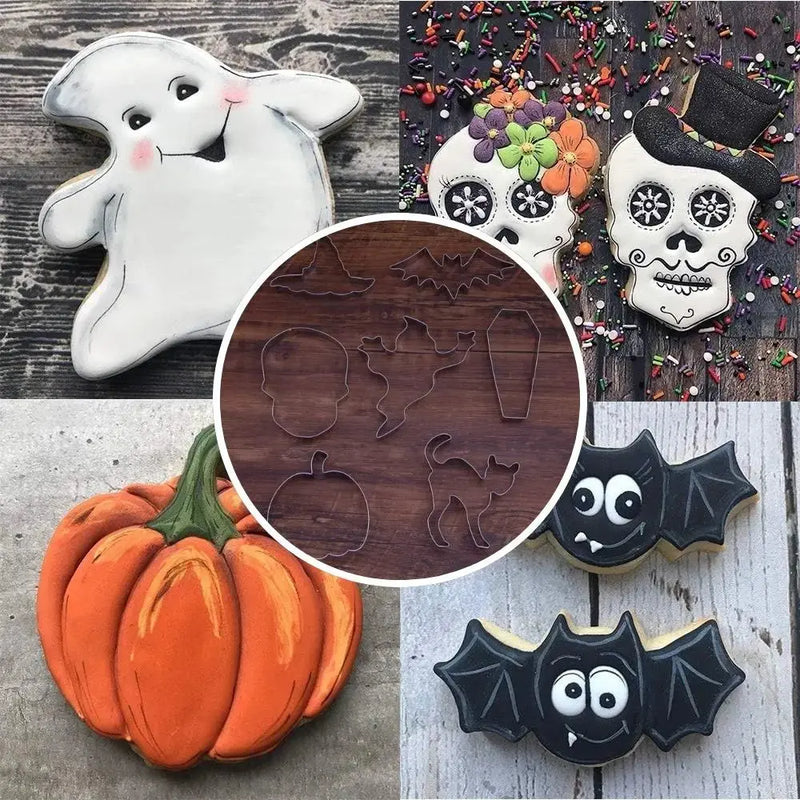 Keksformen Halloween | 7-teiliges Set aus hochwertigem Edelstahl Zorenza