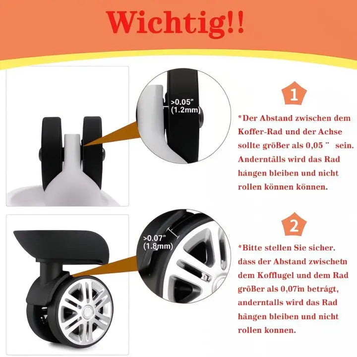 Kofferrad-Abdeckungen – Leises Rollen und zuverlässiger Schutz Zorenza