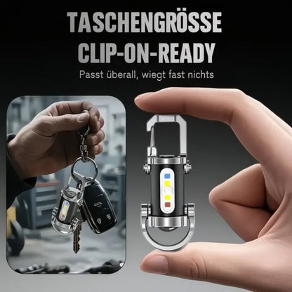 Kompakte LED-Taschenlampe mit Schlüsselanhänger – robust & praktisch Zorenza