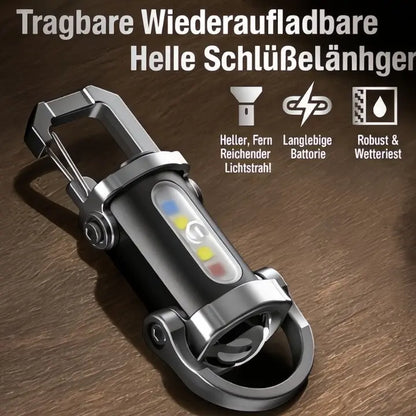 Kompakte LED-Taschenlampe mit Schlüsselanhänger – robust & praktisch Zorenza