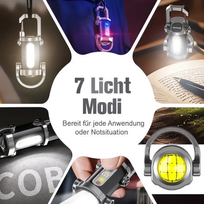Kompakte LED-Taschenlampe mit Schlüsselanhänger – robust & praktisch Zorenza