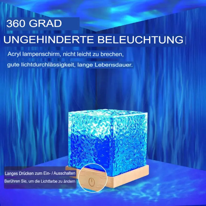 Kristall-Aurora LED-Tischleuchte mit Farbwahl & Fernbedienung – Sanftes Lichtspie Zorenza