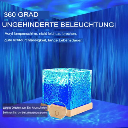 Kristall-Aurora LED-Tischleuchte mit Farbwahl & Fernbedienung – Sanftes Lichtspie Zorenza