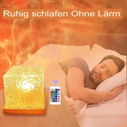 Kristall-Aurora LED-Tischleuchte mit Farbwahl & Fernbedienung – Sanftes Lichtspie Zorenza