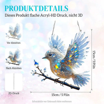 Kristall-Vogel Deko – Schillerndes Lichtspiel für Fenster & Wohnräume Zorenza