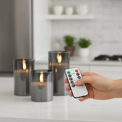 LED-Kerzen Trio mit Fernbedienung (3er-Set) Zorenza