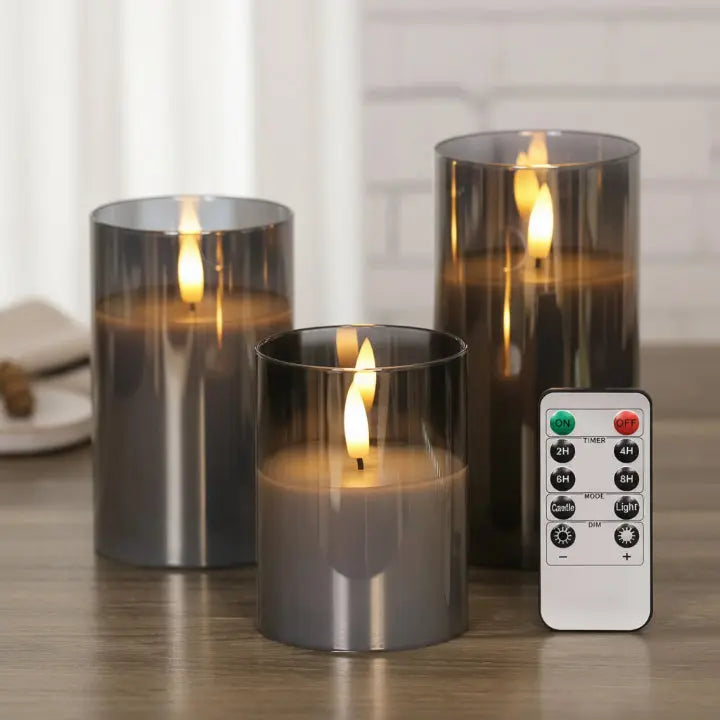 LED-Kerzen Trio mit Fernbedienung (3er-Set) Zorenza