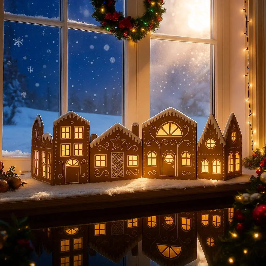 LED-Lebkuchenhaus-Deko – Leuchtendes Haus für die Weihnachtszeit