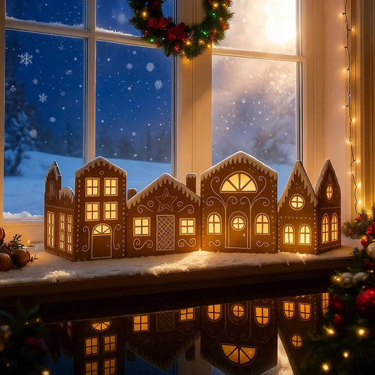 LED-Lebkuchenhaus-Deko – Leuchtendes Haus für die Weihnachtszeit