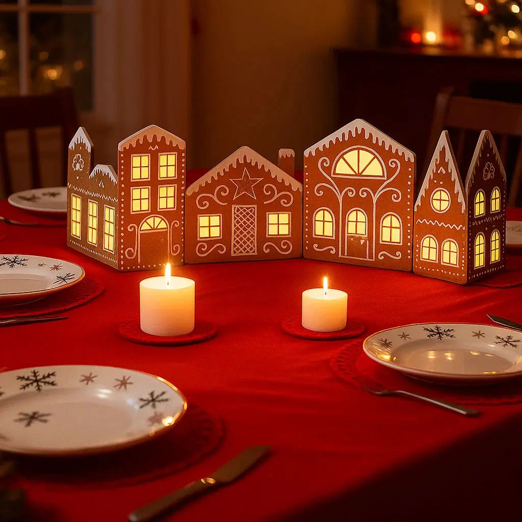 LED-Lebkuchenhaus-Deko – Leuchtendes Haus für die Weihnachtszeit