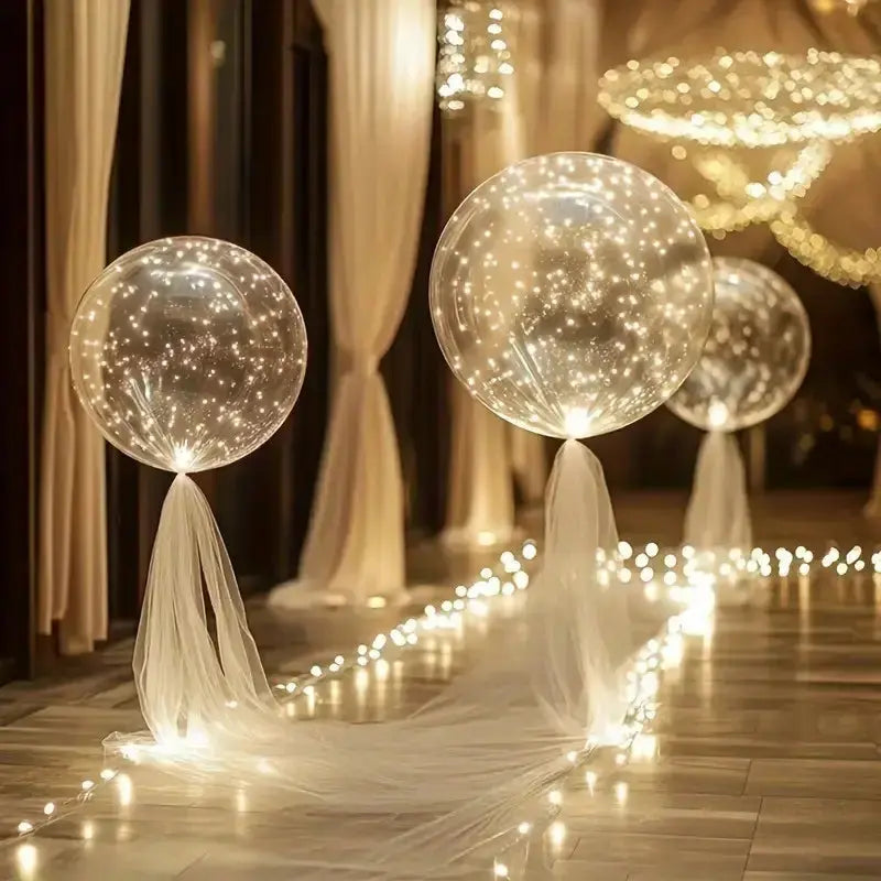 LED-Luftballons in Warmweiß – Stilvolle Lichtdekoration für besondere Anlässe (10er-Set) Zorenza