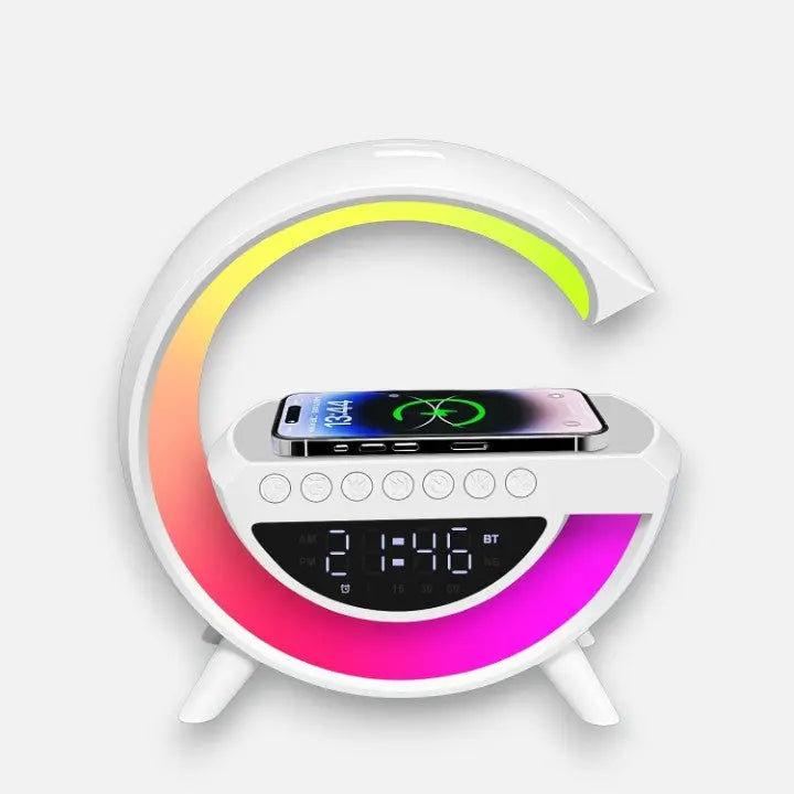 LED-Weckerlampe mit Bluetooth-Lautsprecher & kabelloser Ladefunktion Zorenza