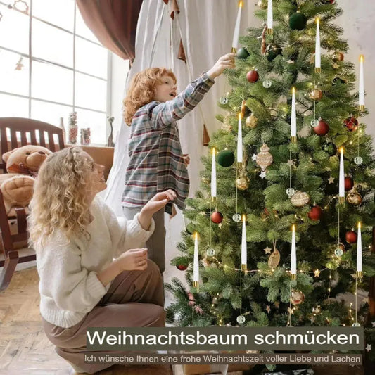 LED Weihnachtskerzen mit Kristallkugel und Haken – 6er Set für elegante Festdekoration Zorenza