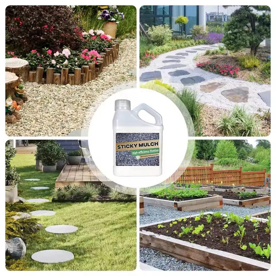 Landschaftskleber Pro – Schnelltrocknender Fixativ für Mulch, Kies & Dekorflächen Zorenza