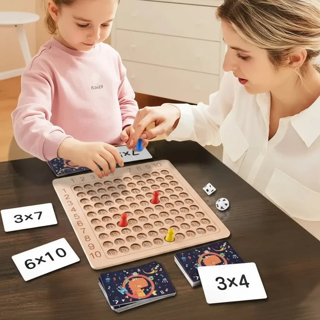 Lernspiel Multiplikation Holz – Spielerisch das Einmaleins verstehen Zorenza