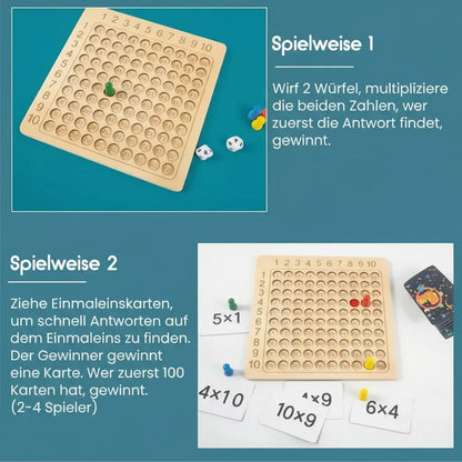 Lernspiel Multiplikation Holz – Spielerisch das Einmaleins verstehen Zorenza