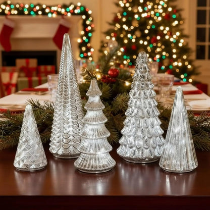 Leuchtende Quecksilber-Tannen 5er Set | Funkelnder Mittelpunkt zu Hause Mivoza Deutschland