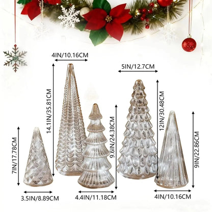 Leuchtende Quecksilber-Tannen 5er Set | Funkelnder Mittelpunkt zu Hause Mivoza Deutschland