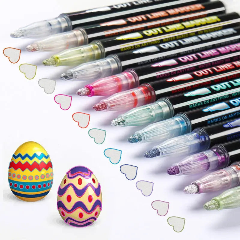 MagicMarkers™ Metallische Umrissmarker (24 Farben Satz) Mivoza Deutschland