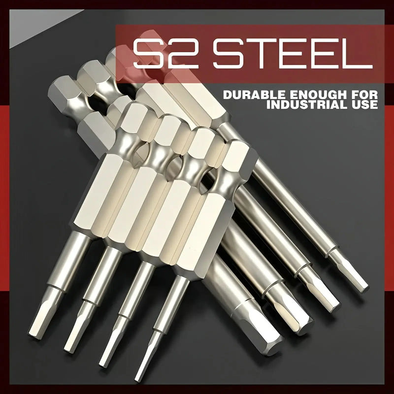 Magnetisches S2 Stahl Hexagon-Bit-Set – 8-teilig für Hand- und Elektrowerkzeuge  Headline: Zorenza
