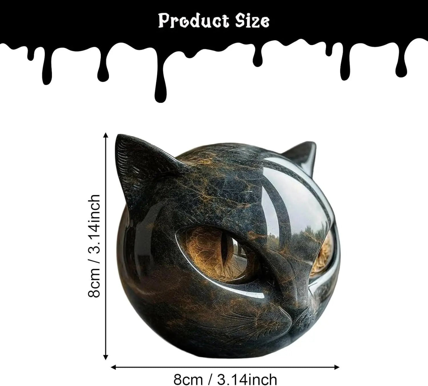 Marmorkatzen-Skulptur –  Perfekte Ergänzung zu Pflanzen & Wohnaccessoires Mivoza Deutschland