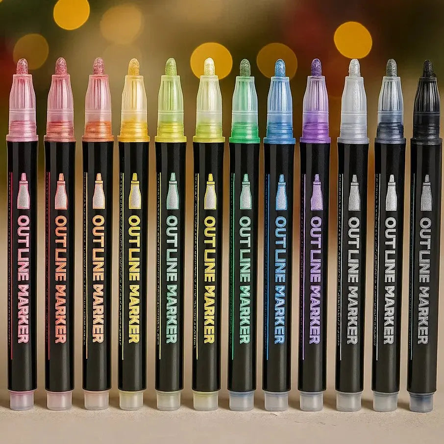 Metallic-Marker Set – Festlicher Glanz für Karten, Geschenke & Deko