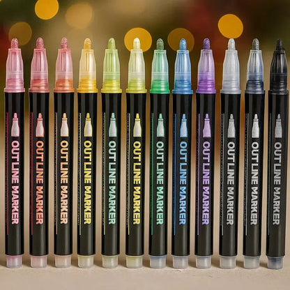 Metallic-Marker Set – Festlicher Glanz für Karten, Geschenke & Deko