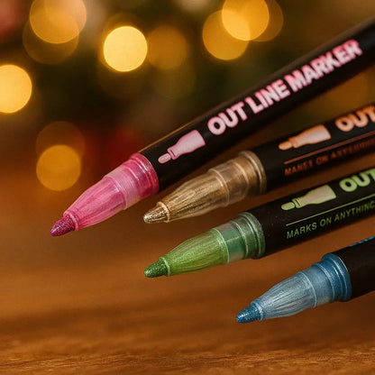 Metallic-Marker Set – Festlicher Glanz für Karten, Geschenke & Deko