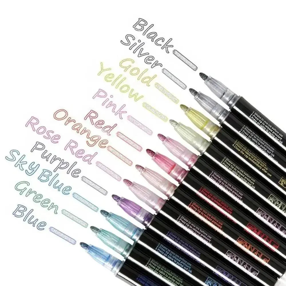 Metallic-Marker Set – Brillante Farben für kreative Ideen auf Papier, Glas & mehr Zorenza