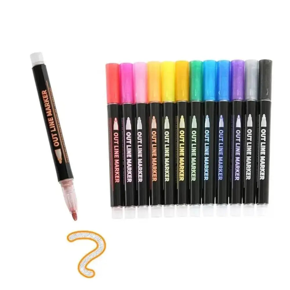 Metallic-Marker Set – Brillante Farben für kreative Ideen auf Papier, Glas & mehr Zorenza