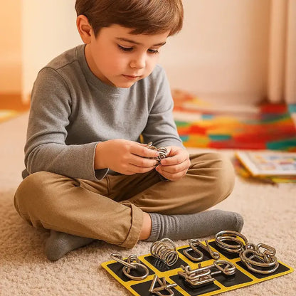 Metallpuzzle-Set | Hochwertig, geistfördernd & robust Zorenza