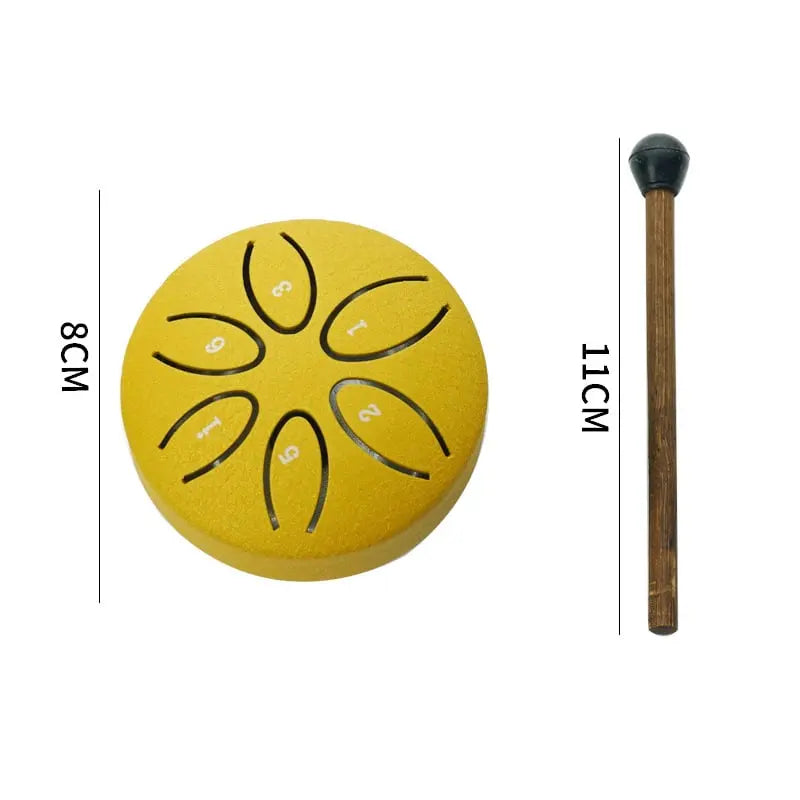 Mini-Trommel aus Kohlenstoffstahl - Ideal für die Musiktherapie Zorenza