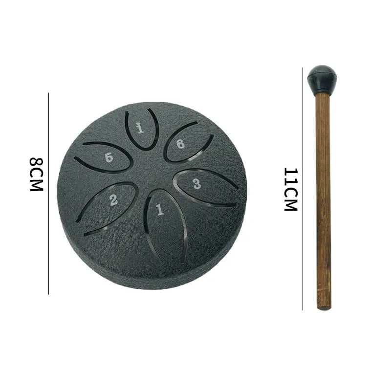Mini-Trommel aus Kohlenstoffstahl - Ideal für die Musiktherapie Zorenza